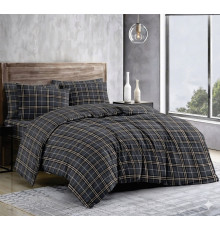 Комплект постільної білизни SoundSleep Tartan Dark Grey бязь-голд односпальний 140х215 см (2800005093698)