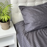 Комплект наволочок SoundSleep Stripe Sense Graphite сатин-страйп 50х70 см графіт (94247169)