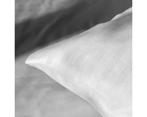 Комплект постільної білизни Emily Fiber White Stripe мікрофібра односпальний 140х205 см білий (2800005052930)