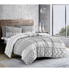Комплект постільної білизни SoundSleep Lace Grey бязь-голд двоспальний 175х215 см (2800005093421)