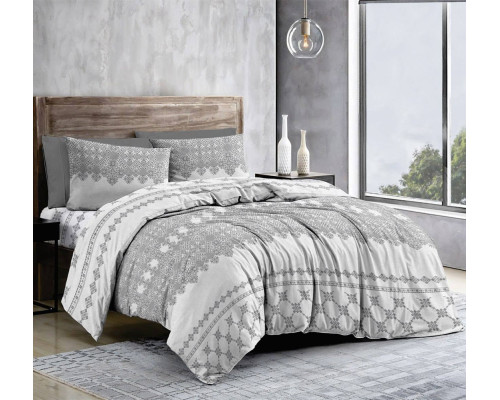 Комплект постільної білизни SoundSleep Lace Grey бязь-голд двоспальний євро 200х220 см (2800005093438)