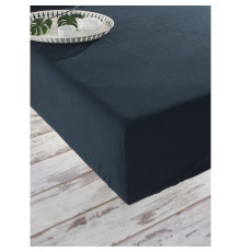 Простирадло на гумці SoundSleep Stonewash Adriatic dark blue темно-синє 180х200 см