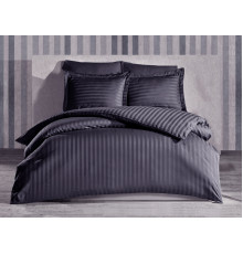 Наволочка з кантом Stripe Solar SoundSleep сатин-страйп чорна 50х70 см