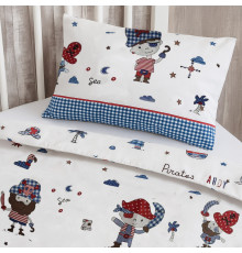 Комплект постільної білизни SoundSleep Pirates бязь підлітковий 145х210 см білий (2800004995122)