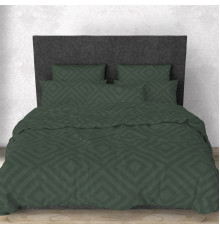 Простирадло на гумці SoundSleep Rhomb Green бязь 160х200х20 см зелене (2800004674645)