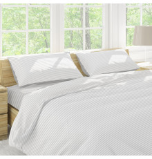 Простирадло на гумці Stripy White SoundSleep бязь 140х200 см