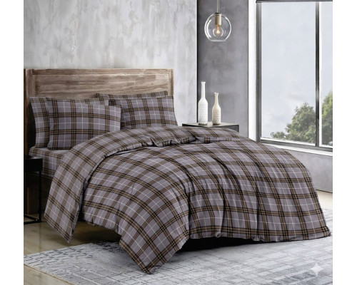 Комплект постільної білизни SoundSleep Tartan Grey бязь-голд двоспальний 175х215 см (2800005093766)