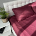 Комплект постільної білизни Emily Fiber Bordo Stripe мікрофібра односпальний 140х205 см бордо (2800005069167)