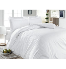 Комплект постільної білизни SoundSleep готель сатин-страйп білий полуторний