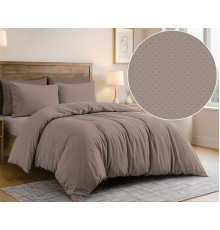 Комплект постільної білизни SoundSleep Dots Beige бязь-голд односпальний 145х215 см (2800005185553)