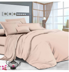 Простирадло на гумці SoundSleep Stripy Pudra бязь 160х200х20 см пудрове (2800004674515)