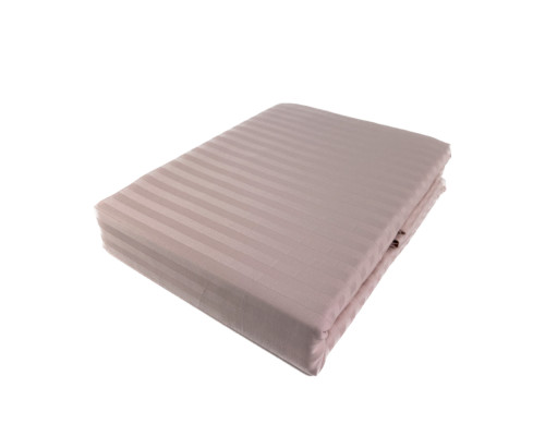 Комплект постільної білизни SoundSleep Stripe Pudra сатин-страйп пудровий сімейний