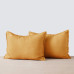 Комплект постільної білизни SoundSleep Muse mustard Stonewash льон Євро King 230х220 см гірчичний (93254434)