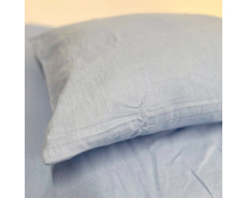 Простирадло на резинці фланелева Delicacy SoundSleep блакитна 90х200 см