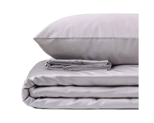 Простирадло на гумці сатинова SoundSleep сірий 180х200 см
