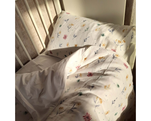 Підлітковий комплект постільної білизни Flowers SoundSleep муслін