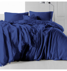 Комплект постільної білизни SoundSleep Muslin Navy Blue синій євро (2800005027464)