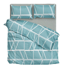 Комплект постільної білизни SoundSleep Melida бязь Двоспальний 175х215 см сіро-блакитний (2800004484602)