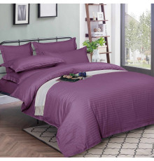 Комплект постільної білизни Fiber Lilac Stripe Emily мікрофібра ліловий двоспальний