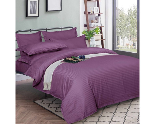 Комплект постільної білизни Emily Fiber Lilac Stripe мікрофібра євро 200х220 см ліловий (94031133)