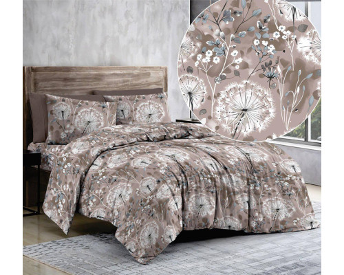 Комплект постільної білизни SoundSleep Meadow Brown бязь-голд односпальний 140х215 см (2800005071320)