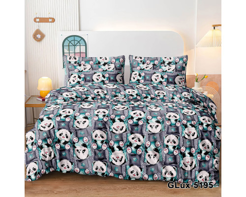 Комплект постільної білизни SoundSleep Panda Smile бязь Полуторний 160х215 см сірий (2800004737838)