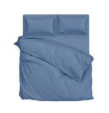 Простирадло SoundSleep Nesta бязеве 200х220 см блакитний однотонний (2800004643856)