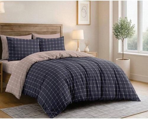 Комплект постільної білизни SoundSleep Modern Check бязь-голд двоспальний 175х215 см (2800005187854)