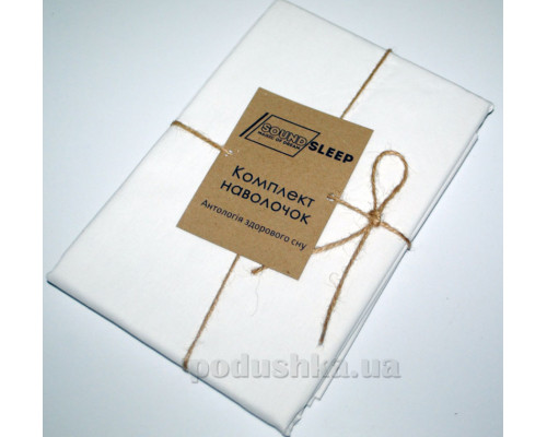 Комплект наволочек SoundSleep White ранфорс 50х70 см 2 шт білий (91576880)