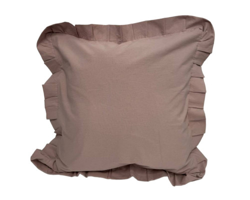 Наволочка декоративна з рюшами Stonewash Pastel Pink SoundSleep 45х45 см