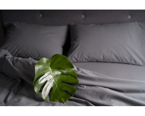 Комплект постільної білизни SoundSleep Stonewash Adriatic полуторний dark gray сірий