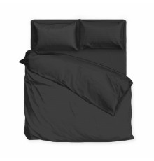 Комплект постільної білизни SoundSleep Silken сатин-страйп Двоспальний євро 200х220 см чорний (2800004482219)