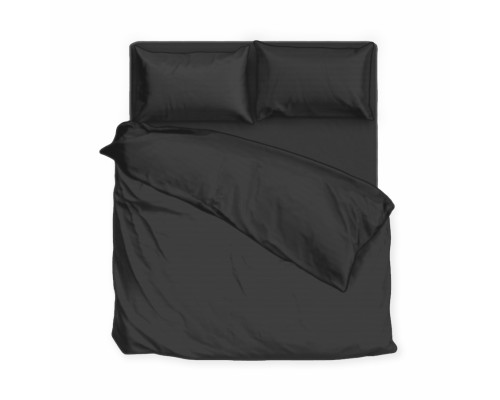 Комплект постільної білизни SoundSleep Silken сатин-страйп Сімейний 160х220 см чорний (2800004482226)