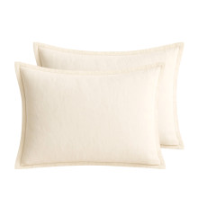 Комплект наволочок SoundSleep Stonewash Adriatic milky з кантом 50х70 см 2 шт молочний (2800004769594)