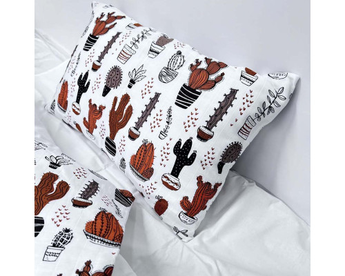 Підлітковий комплект постільної білизни Cactus SoundSleep муслін
