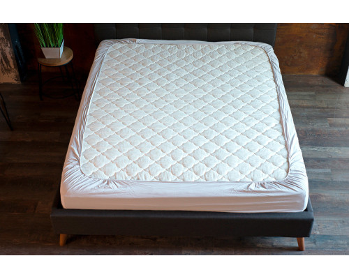 Простирадло на гумці SoundSleep Stonewash Adriatic milky ранфорс 180х200х30 см молочне (653590749219)