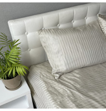 Комплект постільної білизни Stripe Sense Beige сатин-страйп SoundSleep бежевий євро
