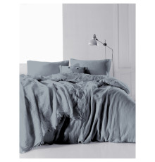 Комплект постільної білизни SoundSleep Muslin Dark Grey полуторний