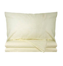 Комплект постільної білизни Emily бязь Полуторний 145х210 см молочний (94174854)