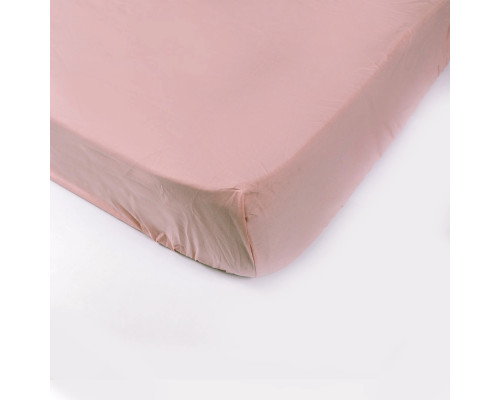 Простирадло на гумці SoundSleep Dry Rose ранфорс 90х200х25 см суха троянда (2800004516631)