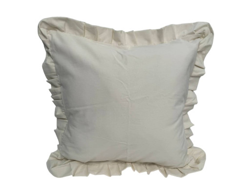 Наволочка декоративна з рюшами Stonewash Milk SoundSleep 45х45 см