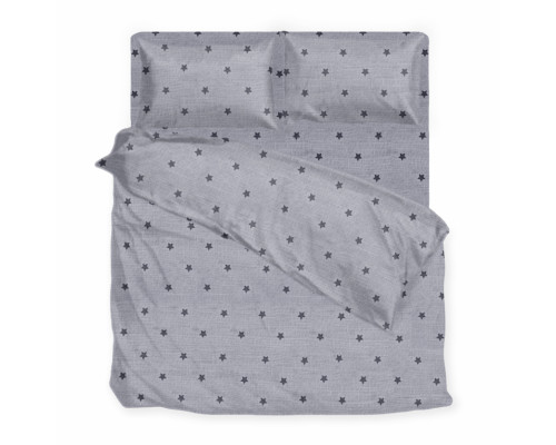 Комплект постільної білизни SoundSleep Gray Stars бязь підлітковий 160х215 см сірий (2800004775250)