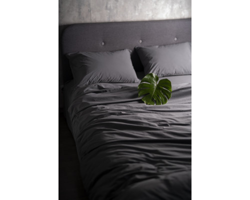 Комплект постільної білизни SoundSleep Stonewash Adriatic полуторний dark gray сірий