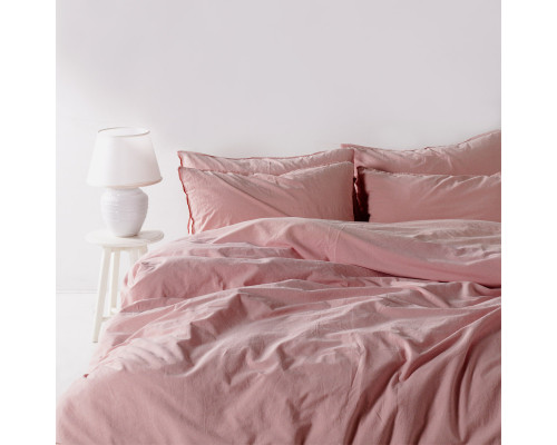 Комплект постільної білизни SoundSleep Stonewash Adriatic євро milky pastel pink рожевий