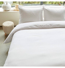 Простирадло Нotel ТМ Emily бязь білий 140х210 см щільність 138г/м2