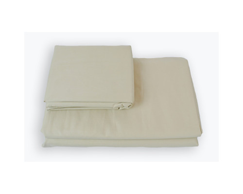 Простирадло на гумці SoundSleep Shine сатин beige бежеве 200x220 см