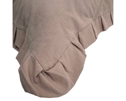 Наволочка декоративна з рюшами Stonewash Pastel Pink SoundSleep 45х45 см
