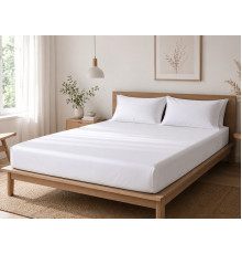 Простирадло SoundSleep Ѕіега сатин 200х220 см біле (94297263)