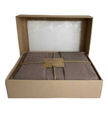 Комплект постільної білизни Muslin SoundSleep Сoffee євро