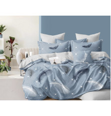 Комплект постільної білизни SoundSleep Heven ранфорс Євро 200х220 см блакитний (2800004728867)